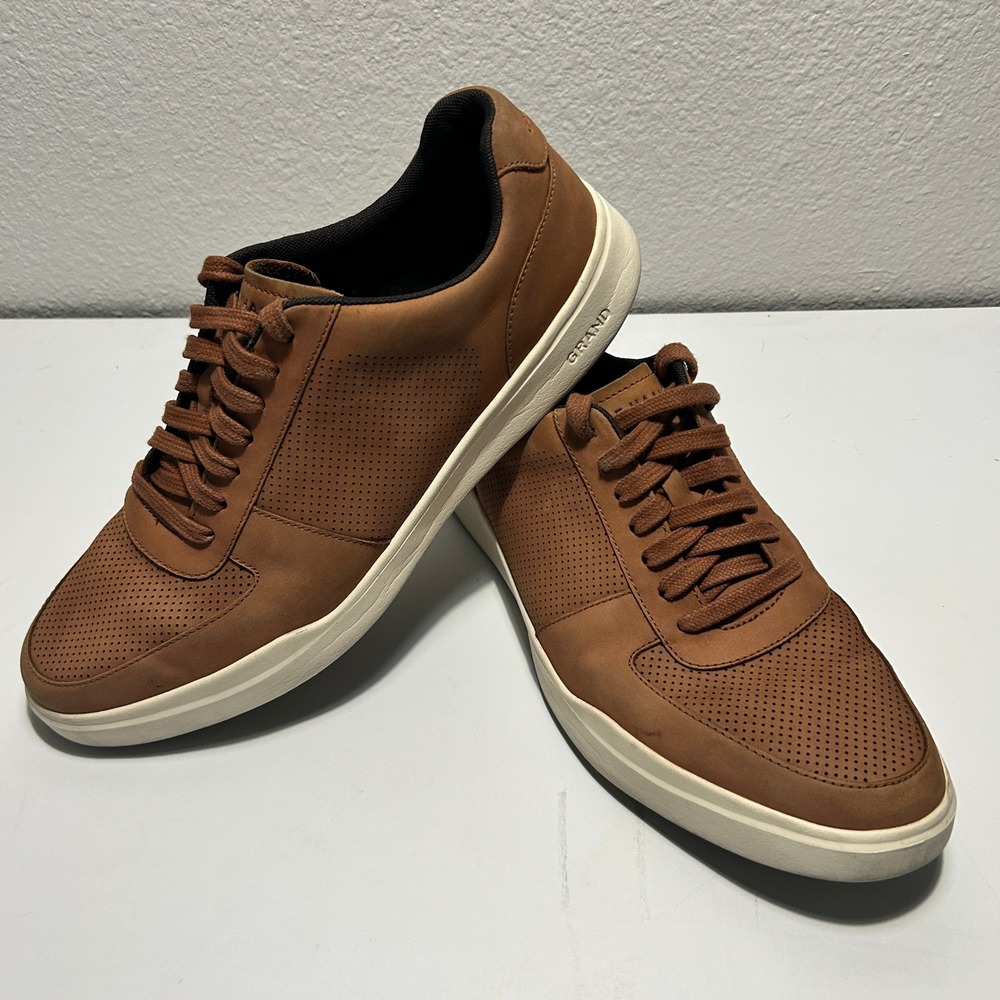 Cole Haan Grand Crosscourt II Mens 11.5 M British Tan Leather Sneakers C33980